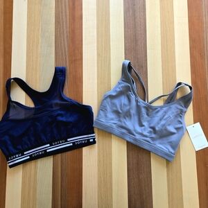 Soybu Blue and Capezio Gray Sports Bra Set Size M Capezio Is BNWT
